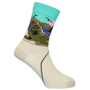 Sexy Socks - Hout Bay Seal Printed Bamboo Crew Socks Unisex
