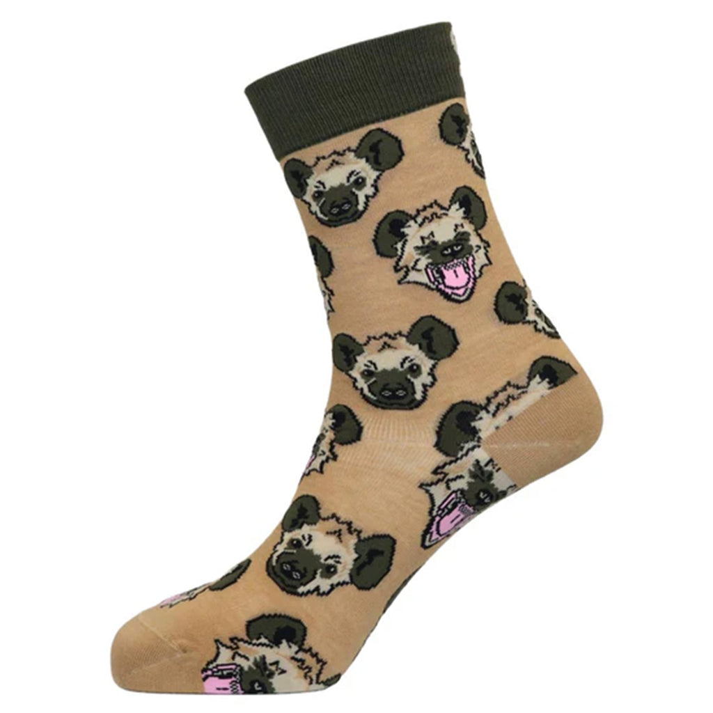 Sexy Socks - Hyena Printed Bamboo Crew Socks Unisex