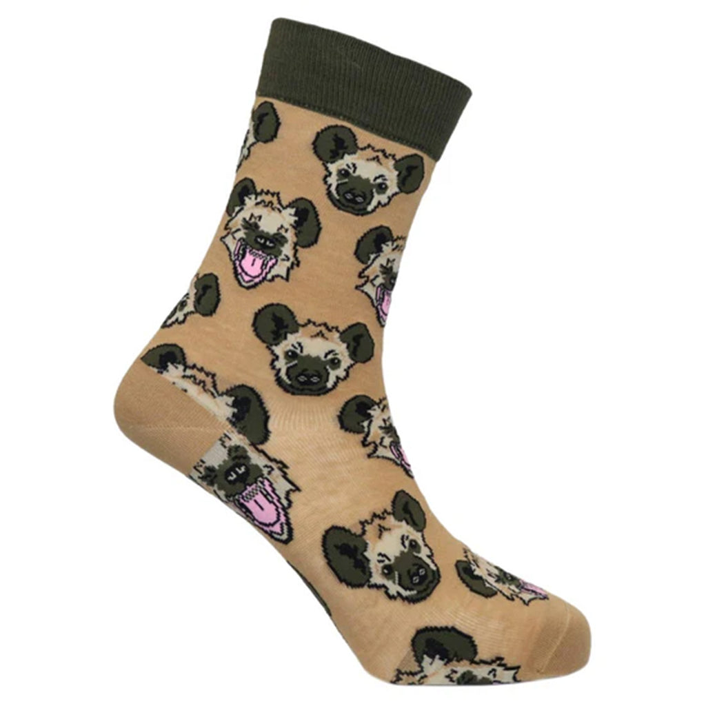 Sexy Socks - Hyena Printed Bamboo Crew Socks Unisex
