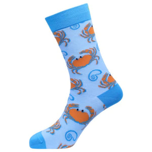 Sexy Socks - Mr. Crabs Printed Cotton Crew Socks Unisex