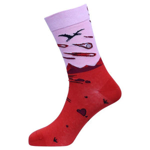 Sexy Socks - Positive Vibes Printed Cotton Crew Socks Unisex