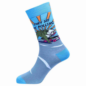 Sexy Socks - Rolling Printed Cotton Crew Socks Unisex