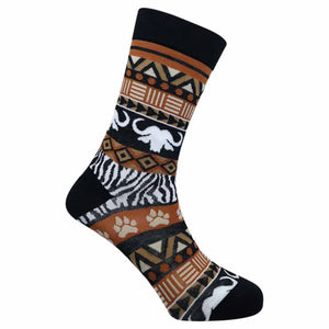 Sexy Socks - Safari Print Printed Bamboo Crew Socks Unisex