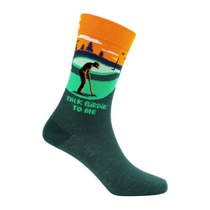 Sexy Socks - Birdie Printed Cotton Crew Socks Unisex