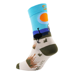 Sexy Socks - Ostrich Printed Cotton Crew Socks Unisex