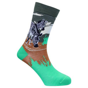 Sexy Socks - African Stripes Printed Bamboo Crew Socks Unisex