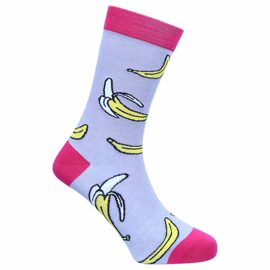Sexy Socks - Bananas Printed Cotton Crew Socks Unisex