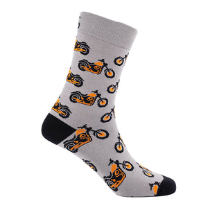 Sexy Socks - Bikes Printed Cotton Crew Socks Unisex