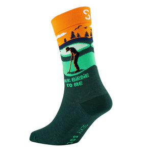 Sexy Socks - Birdie Printed Cotton Crew Socks Unisex