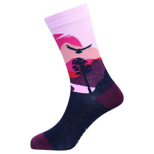 Sexy Socks - Dusk Printed Cotton Crew Socks Unisex
