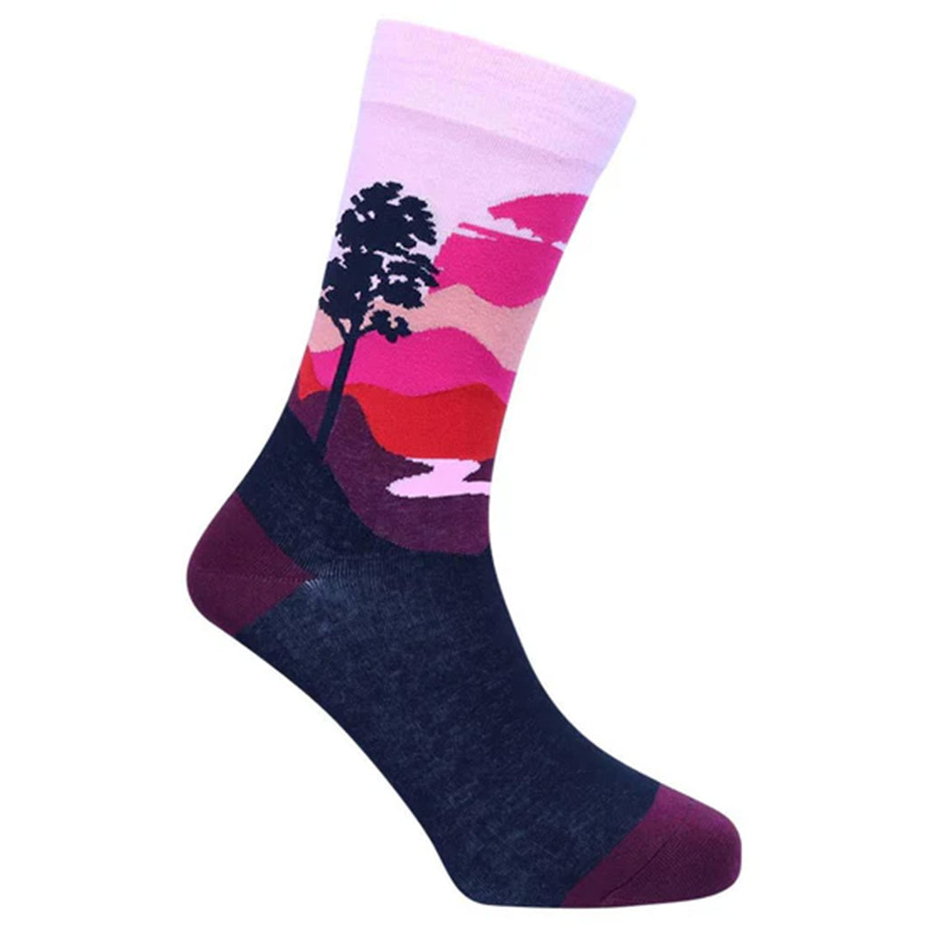 Sexy Socks - Dusk Printed Cotton Crew Socks Unisex