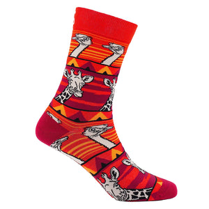 Sexy Socks - Funky Africa Printed Cotton Crew Socks Unisex