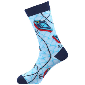 Sexy Socks - Gone Fishing Printed Crew Socks Unisex