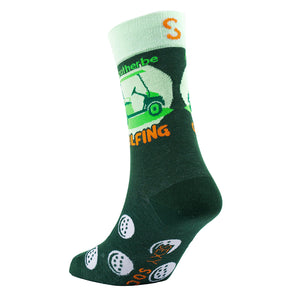 Sexy Socks - Gone Golfing Printed Cotton Crew Socks Unisex