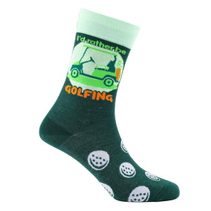 Sexy Socks - Gone Golfing Printed Cotton Crew Socks Unisex