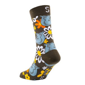Sexy Socks - Hippo Mattress Printed Cotton Crew Socks Unisex
