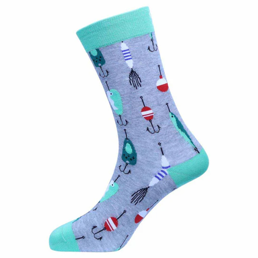 Sexy Socks - Hooked Printed Cotton Crew Socks Unisex