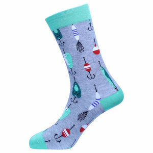 Sexy Socks - Hooked Printed Cotton Crew Socks Unisex