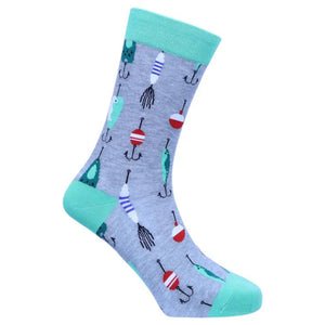 Sexy Socks - Hooked Printed Cotton Crew Socks Unisex