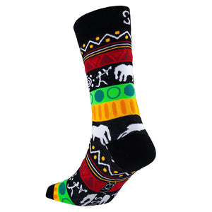 Sexy Socks - Khoi San Printed Cotton Crew Socks Unisex