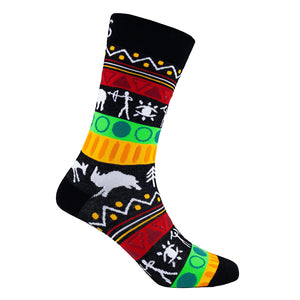 Sexy Socks - Khoi San Printed Cotton Crew Socks Unisex
