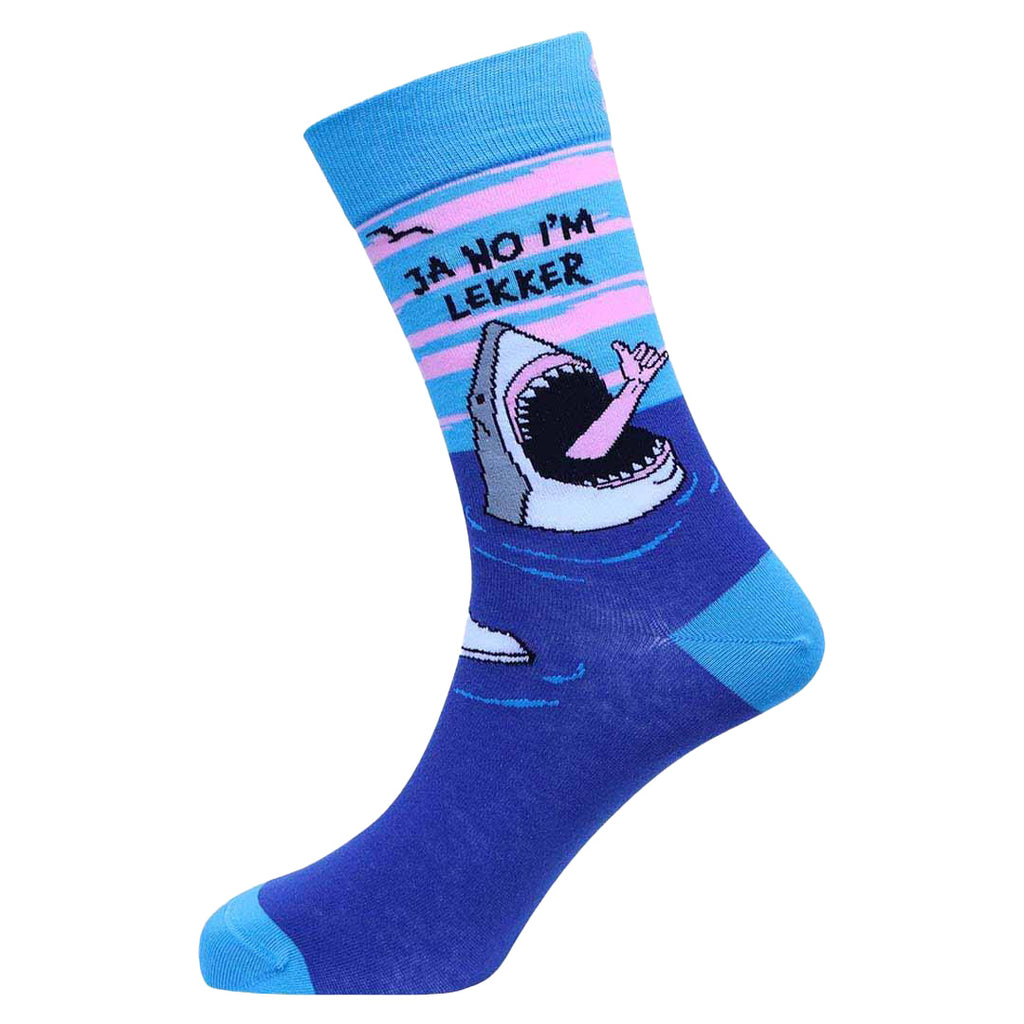 Sexy Socks - Lekker bite Printed Cotton Crew Socks Unisex