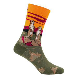 Sexy Socks - Lookout Printed Cotton Crew Socks Unisex