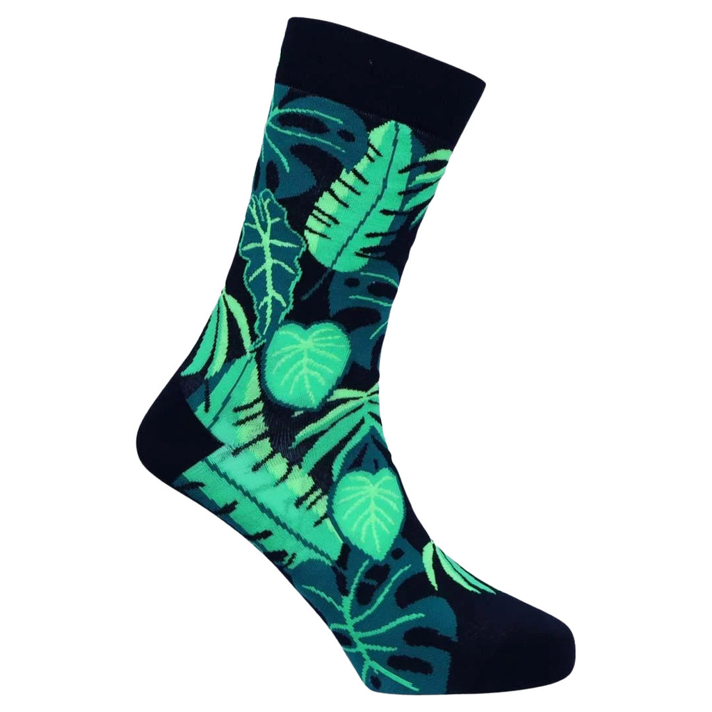 Sexy Socks - Monstera Printed Cotton Crew Socks Unisex