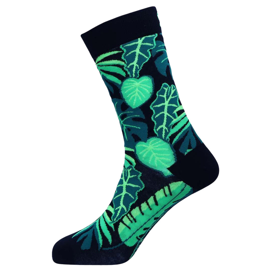 Sexy Socks - Monstera Printed Cotton Crew Socks Unisex