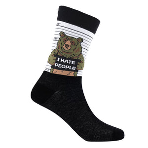 Sexy Socks - Mr Grumps Printed Cotton Crew Socks Unisex