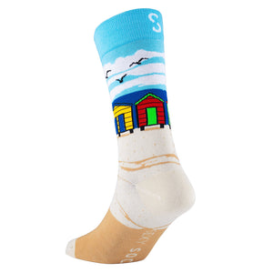 Sexy Socks - Muzies Beach Printed Cotton Crew Socks Unisex