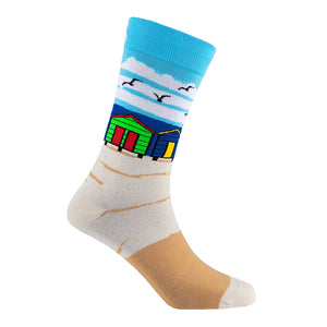 Sexy Socks - Muzies Beach Printed Cotton Crew Socks Unisex
