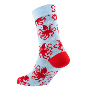 Sexy Socks - Octopus Printed Cotton Crew Socks Unisex