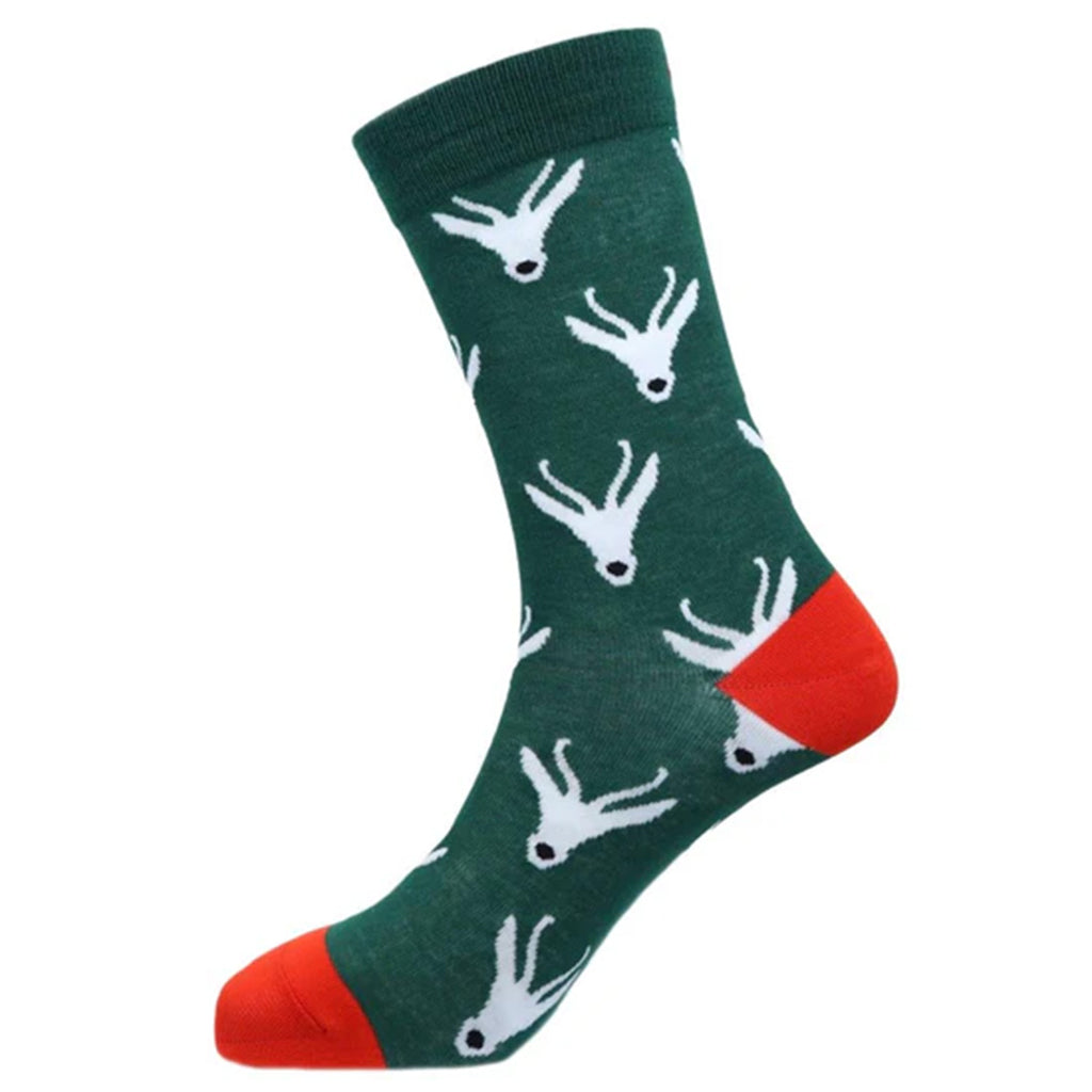 Sexy Socks -Rudolph Printed Bamboo Crew Socks Unisex