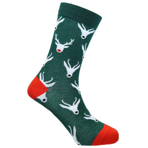 Sexy Socks -Rudolph Printed Bamboo Crew Socks Unisex