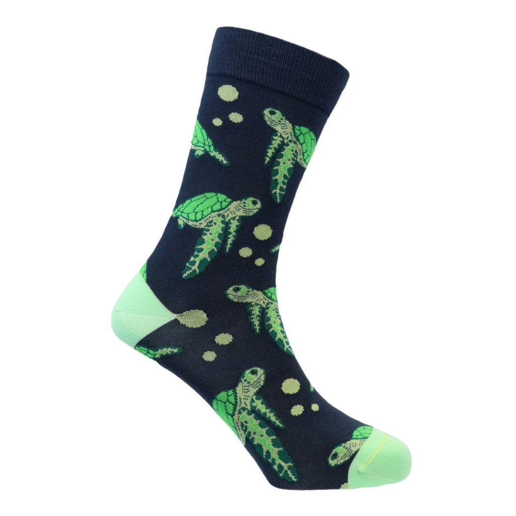 Sexy Socks - Sea Turtle Printed Crew Socks Unisex