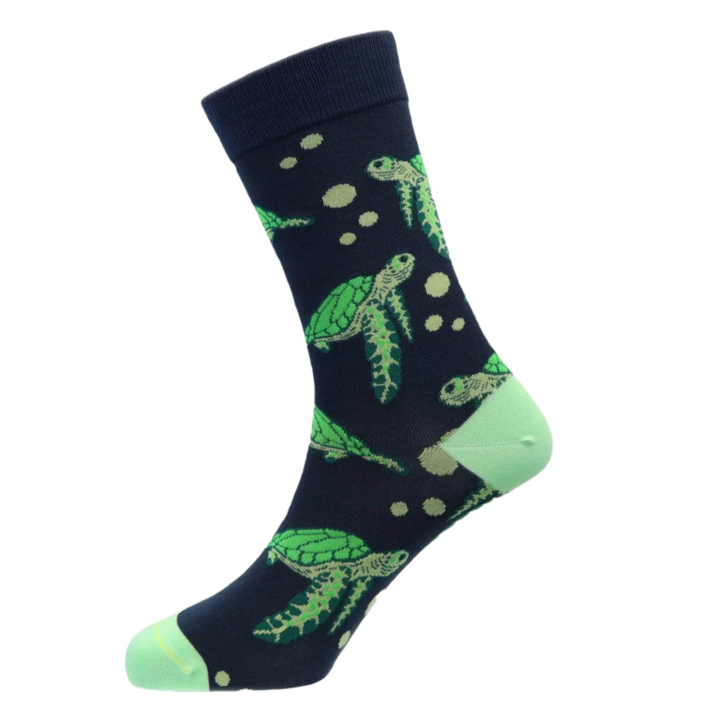 Sexy Socks - Sea Turtle Printed Crew Socks Unisex