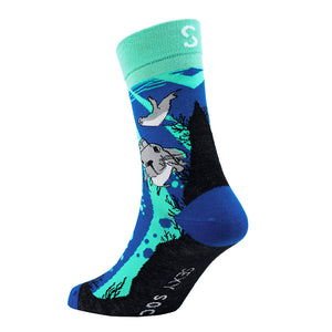 Sexy Socks - Seal Party Printed Cotton Crew Socks Unisex