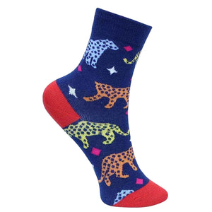 Sexy Socks - Sheba Printed Cotton Crew Socks Unisex