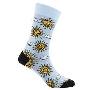 Sexy Socks - Sunny Days Printed Cotton Crew Socks Unisex