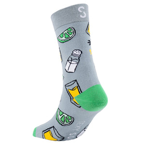 Sexy Socks - Tequila Did It Printed Cotton Crew Socks Unisex