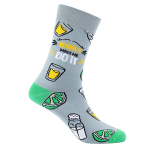 Sexy Socks - Tequila Did It Printed Cotton Crew Socks Unisex