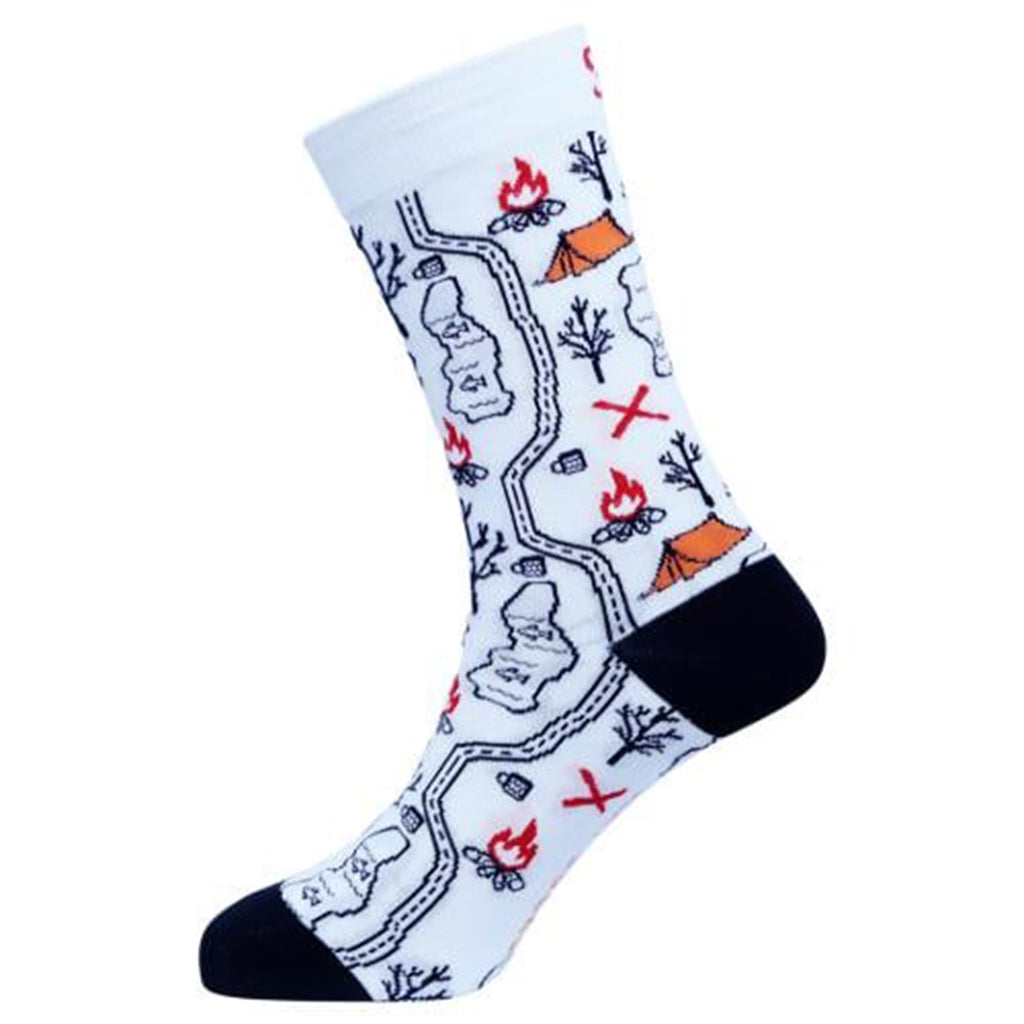 Sexy Socks - Treasure Hunt Printed Cotton Crew Socks Unisex
