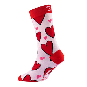Sexy Socks - V-Day Printed Cotton Crew Socks Unisex