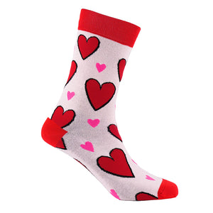 Sexy Socks - V-Day Printed Cotton Crew Socks Unisex