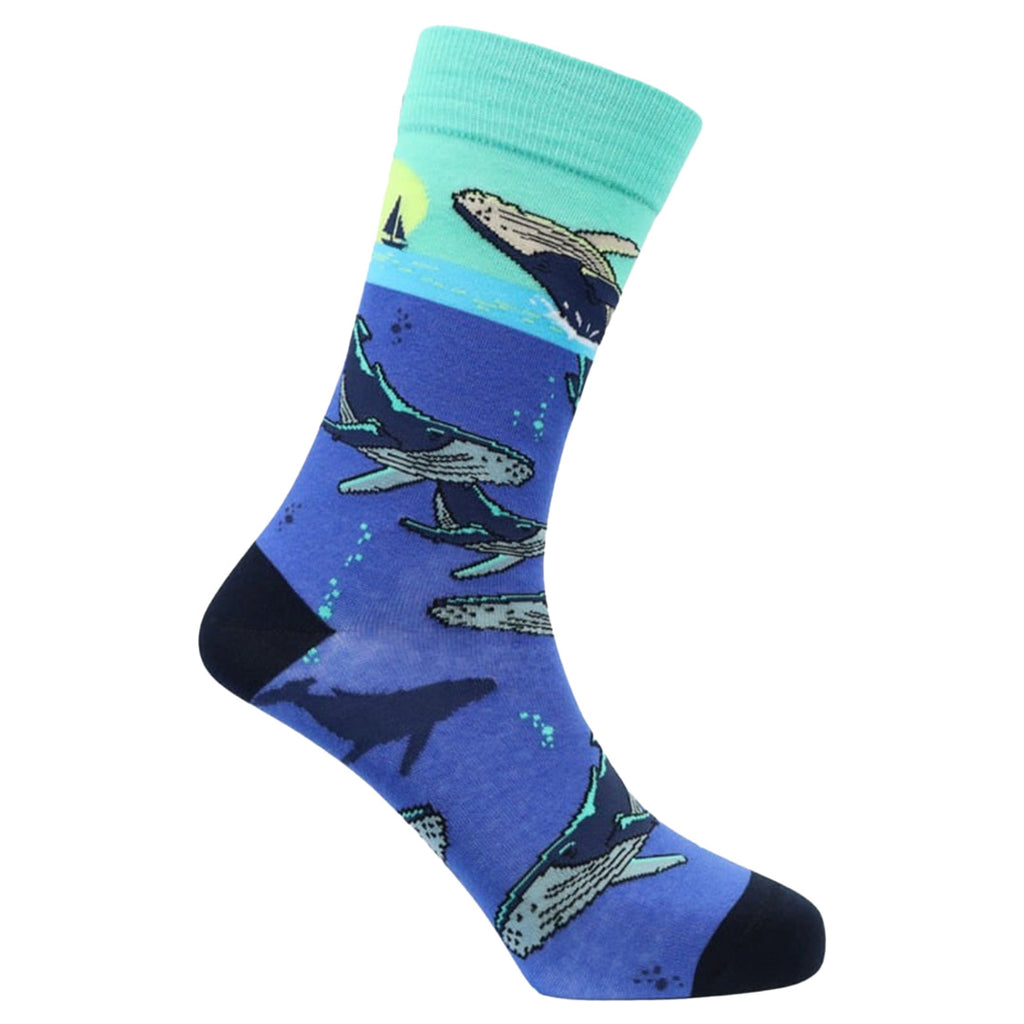 Sexy Socks - Whale Watching Printed Crew Socks Unisex