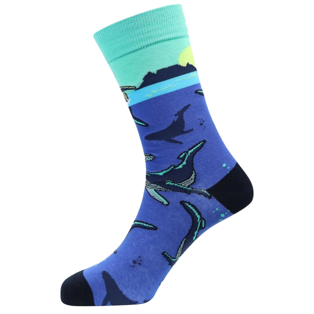 Sexy Socks - Whale Watching Printed Crew Socks Unisex