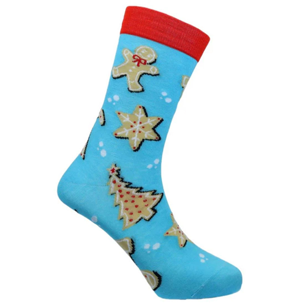 Sexy Socks - Xmas Cookies Printed Bamboo Crew Socks Unisex