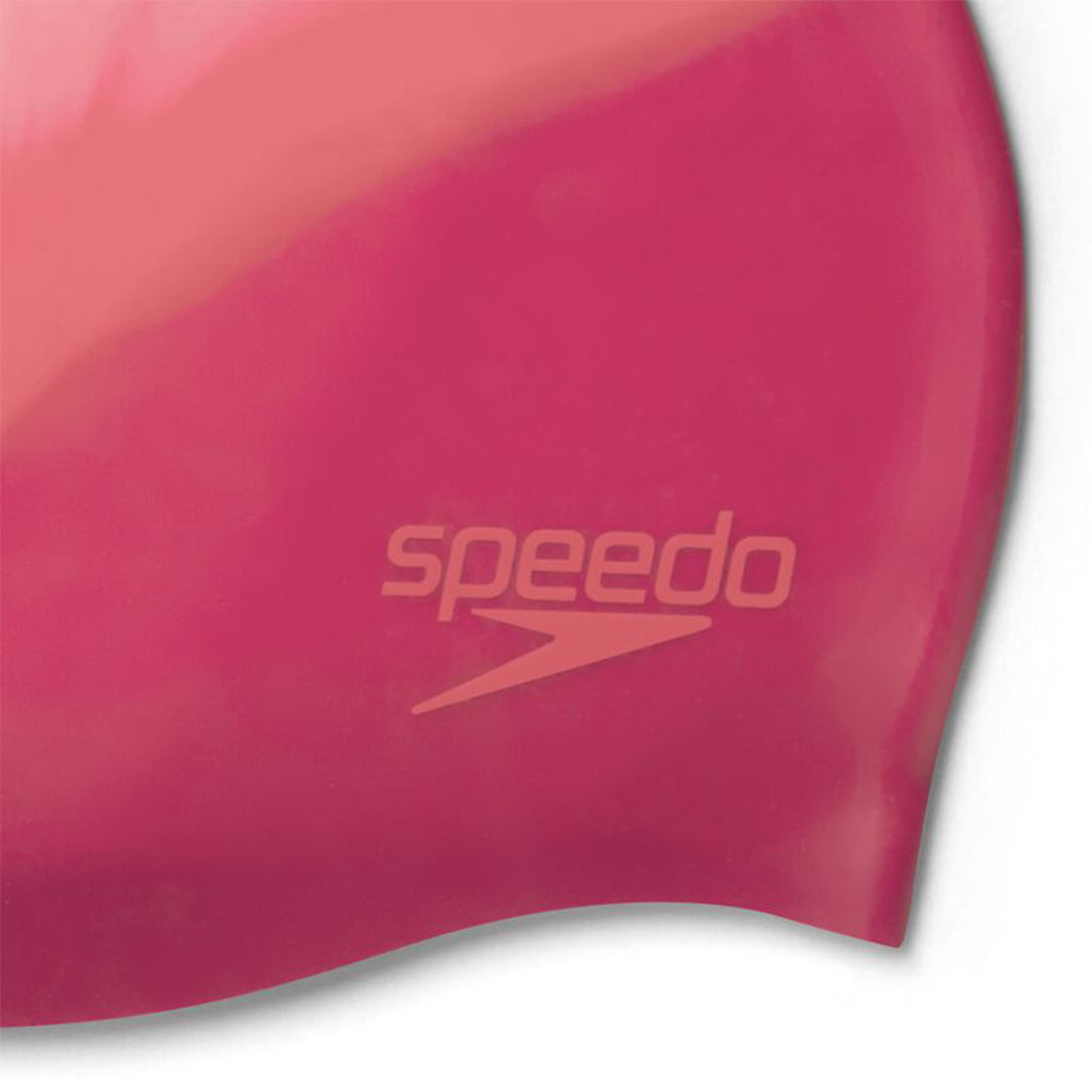 Speedo - Multi Colour Silicone Swim Cap Pink/White
