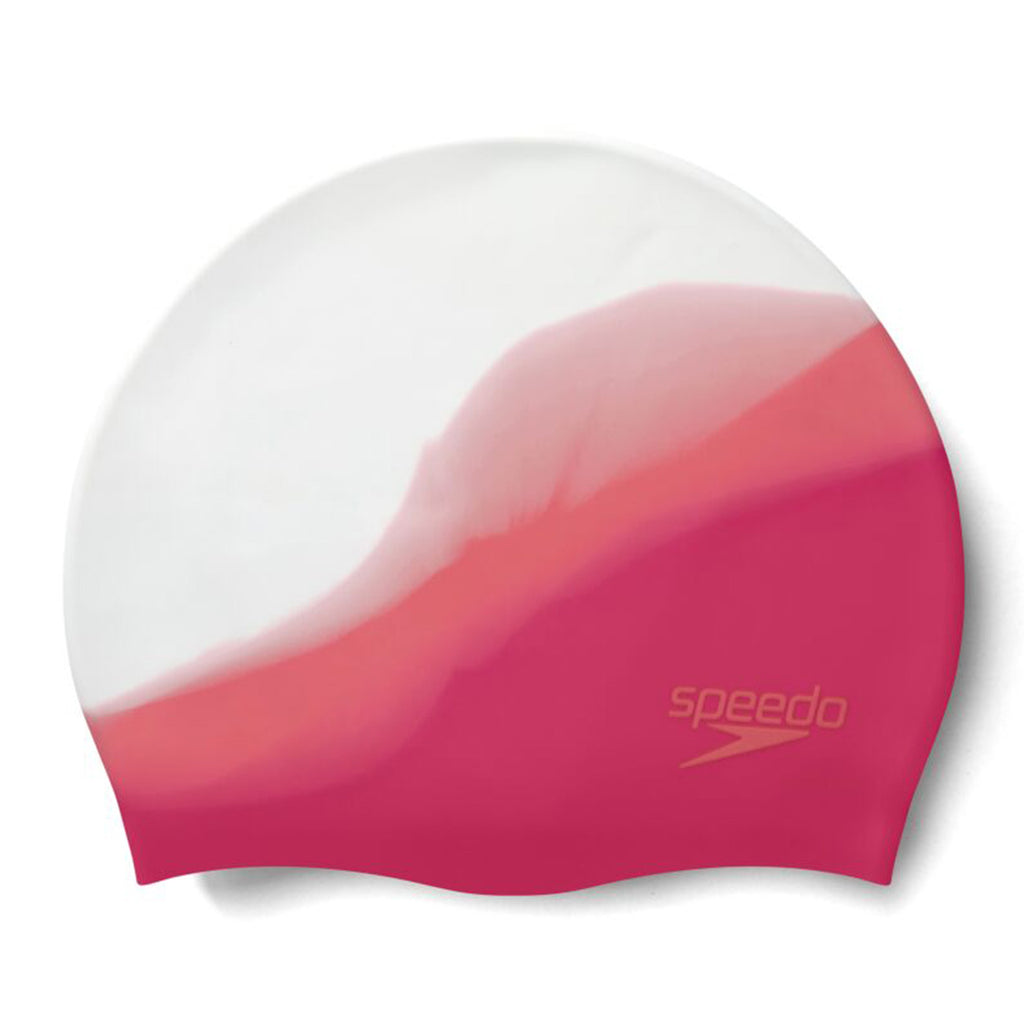 Speedo - Multi Colour Silicone Swim Cap Pink/White